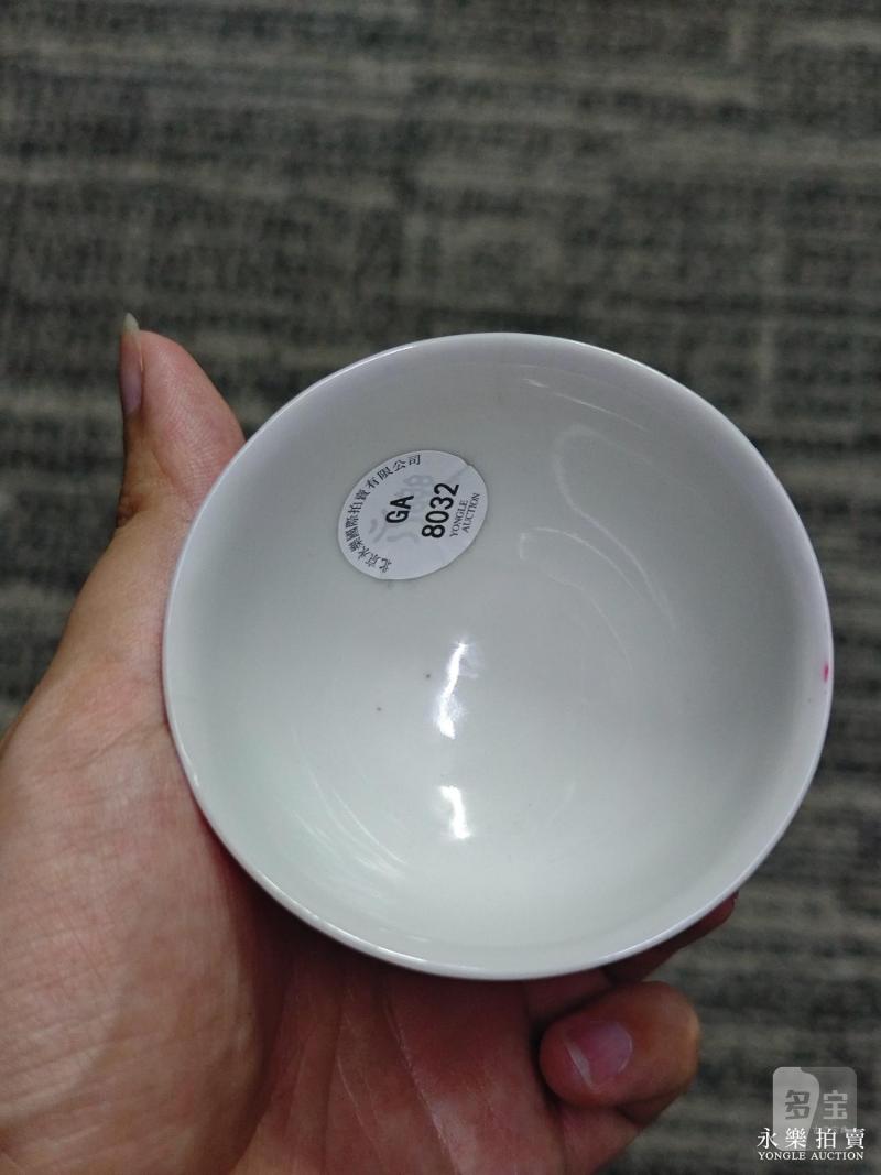清雍正 胭脂红釉杯 - 图8